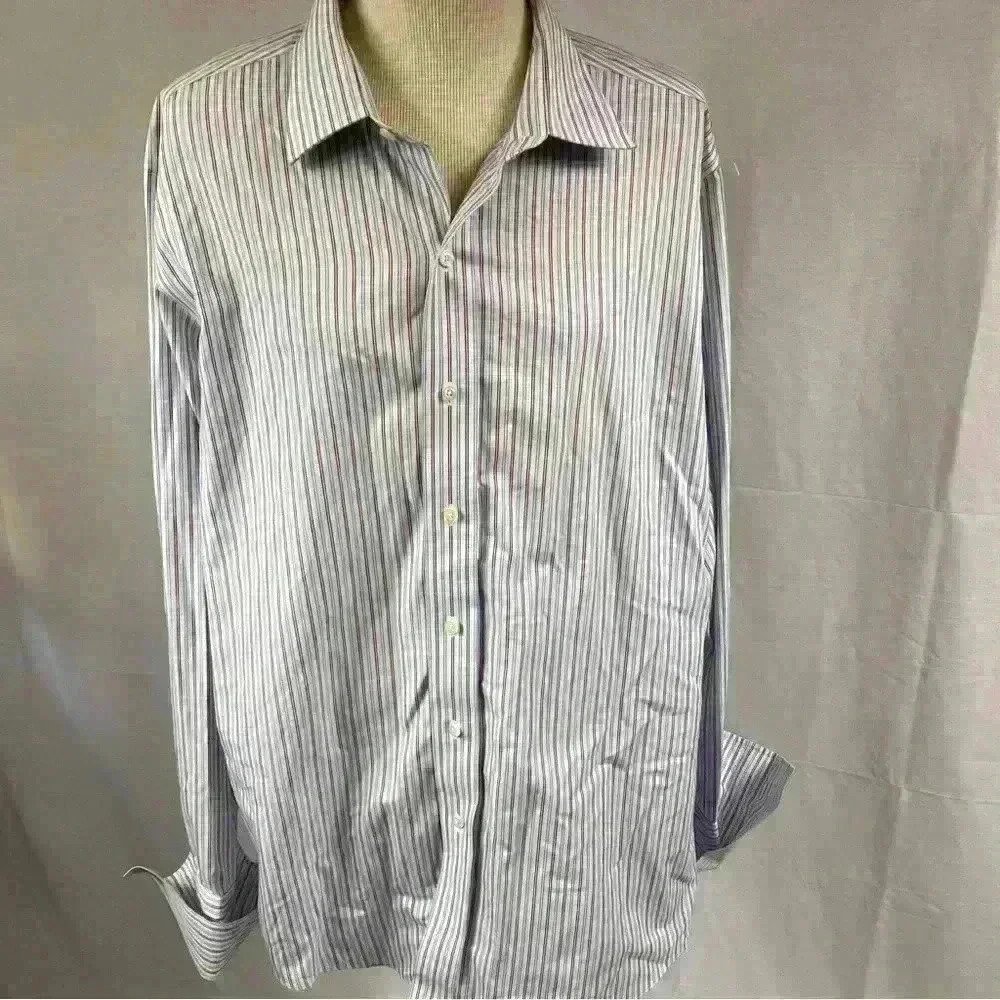 Brooks Brothers classic business long sleeve Dress Shirt Size 17-35 Striped Mens